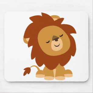 Tapis de souris de lion de dessin animé mignon pai