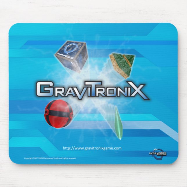 Tapis de souris de logo de Gravitronix (Devant)