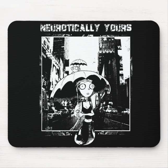 Tapis De Souris De manière névrotique vôtre art comique Mousepad (Devant)