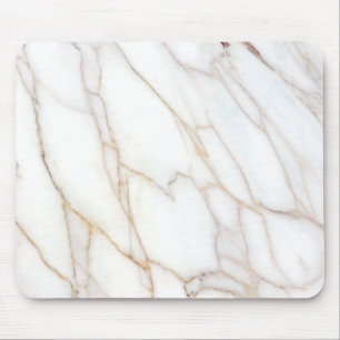 Tapis de souris de marbre beige et blanc