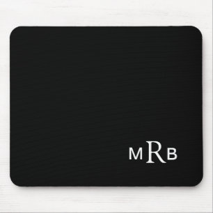Tapis de souris de monogramme avec vos initiales
