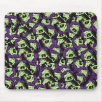 Tapis de souris de motif de fille de zombi