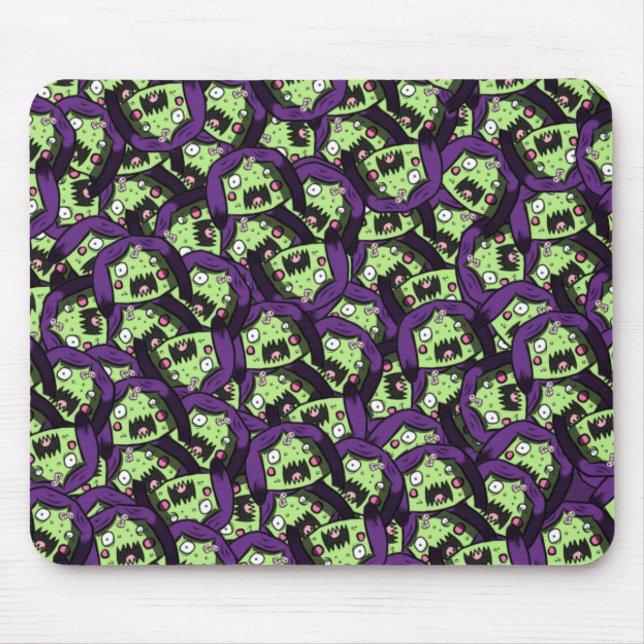 Tapis de souris de motif de fille de zombi (Devant)