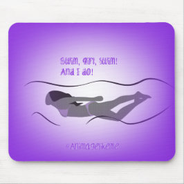 Tapis de souris de nageuse de fille