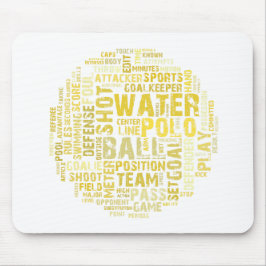 Tapis de souris de nuage de mot de polo d'eau