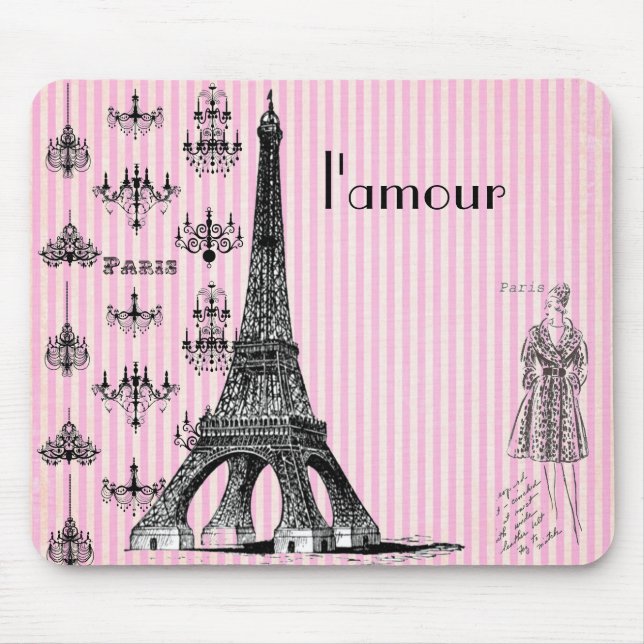 tapis de souris de Paris de l'amour, tapis de (Devant)