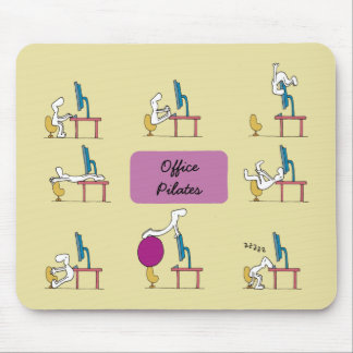 Tapis de souris de Pilates de bureau, jaune