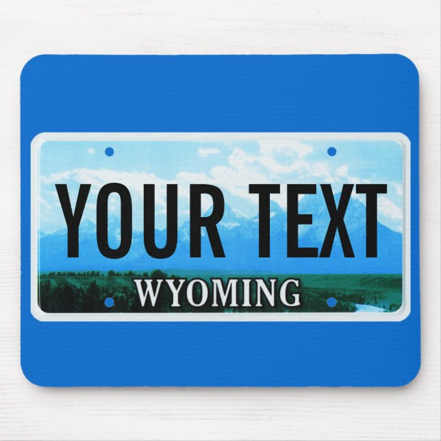 Tapis de souris de plaque minéralogique du Wyoming (Devant)