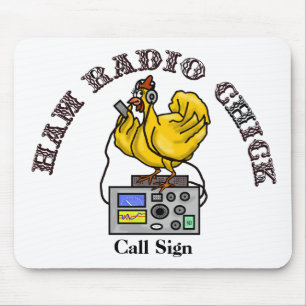 Tapis de souris de poussin de radio-amateur