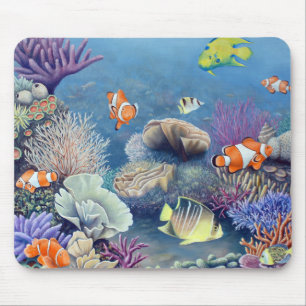 Tapis de souris de récif coralien