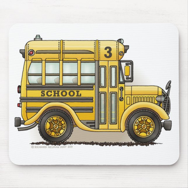 Tapis de souris de Schoolbus (Devant)