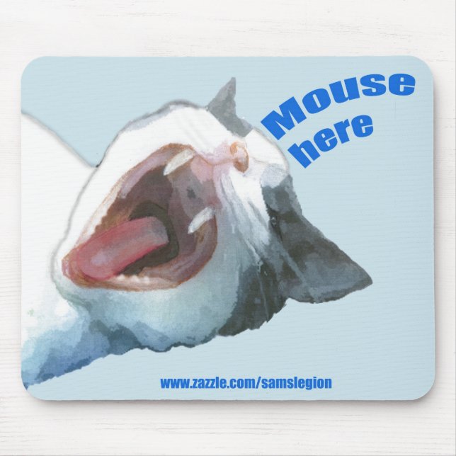 Tapis De Souris De souris bleu de Mousepad ici (Devant)