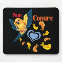 Tapis de souris de Sun Conure Cutie
