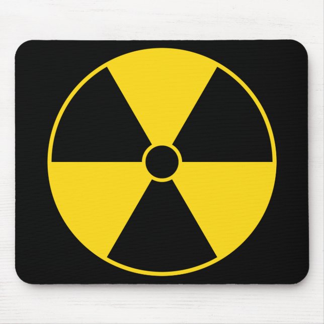 Tapis de souris de symbole de rayonnement (Devant)