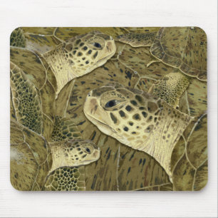 Tapis de souris de tortue verte