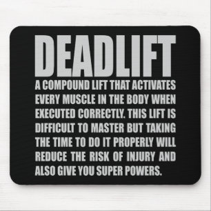 Tapis De Souris Deadlift - Drôle entraînement Motivationnel