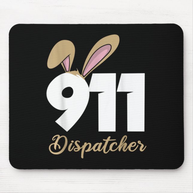Tapis De Souris Débardeur à capuche pour dispatcher 911 de Pâques (Devant)