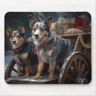Tapis De Souris Décoration de Noël australienne pour traîneau enne