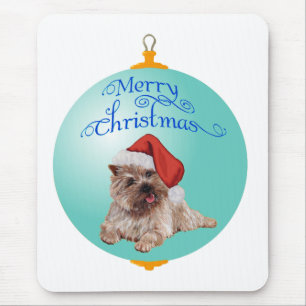 Tapis De Souris Décorations de Noël de Terrier Cairn