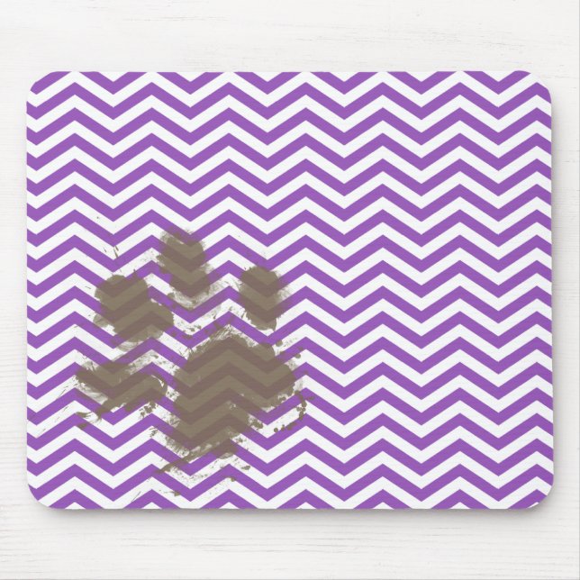 Tapis De Souris Deep Lilac Chevron (Devant)