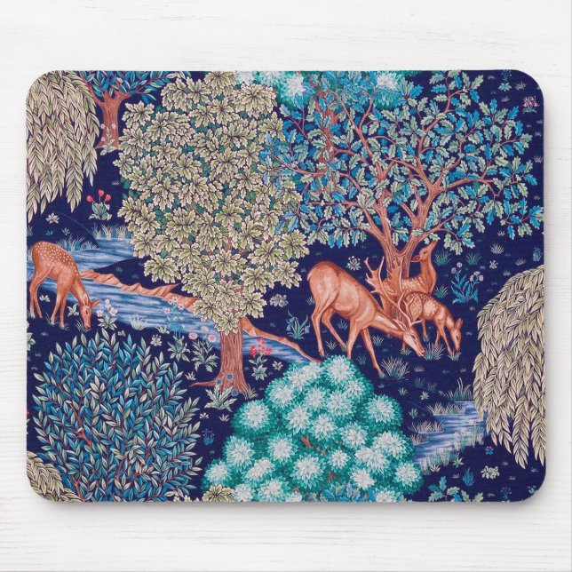 Tapis De Souris Deers dans The Forest, William Morris (Devant)