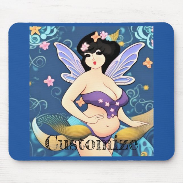 Tapis De Souris Déesse de fée en pleine figure Thunder_Cove (Devant)