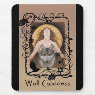 Tapis De Souris Déesse Mousepad de loup par Lori Karels