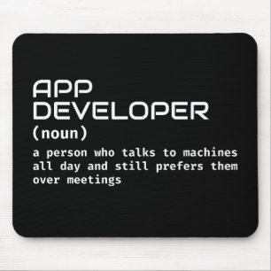Tapis De Souris Définition amusante du développeur d'application