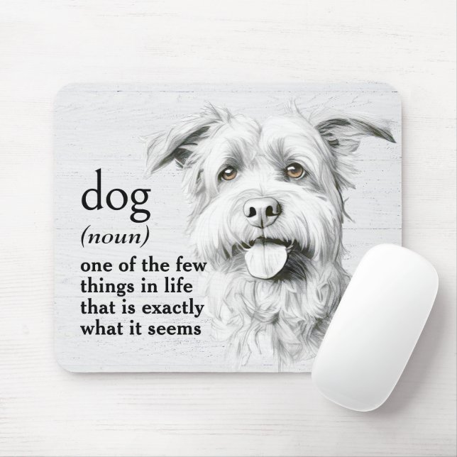 Tapis De Souris Définition de dictionnaire pour DOG (Avec souris)