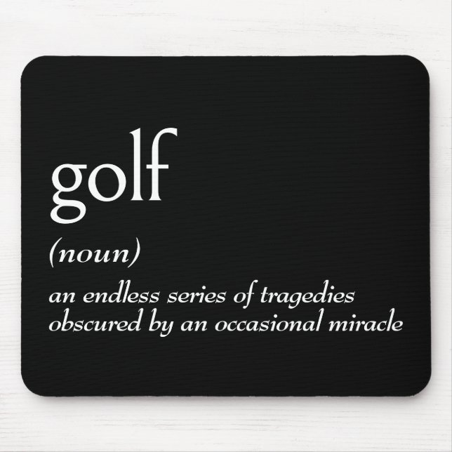 Tapis De Souris Définition du dictionnaire pour le GOLF (Devant)