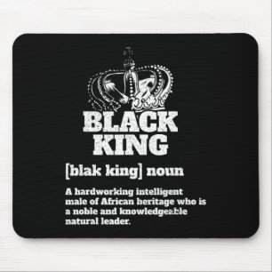 Tapis De Souris Définition Roi Noir Fierté Afro-Américaine Noir