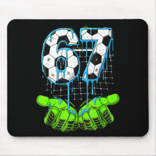 Tapis De Souris Dégoulinade de foot 67 Six Sept Mème drôle Gen Alp