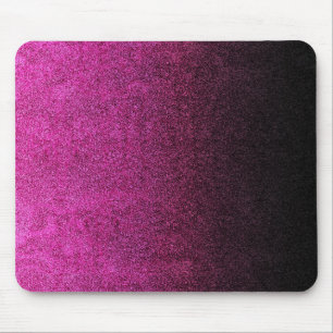 Tapis De Souris Dégradé de Parties scintillant rose et noire