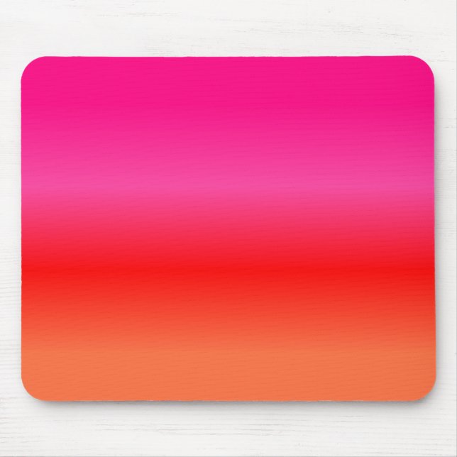 Tapis De Souris Dégradé rose, rouge et orange (Devant)