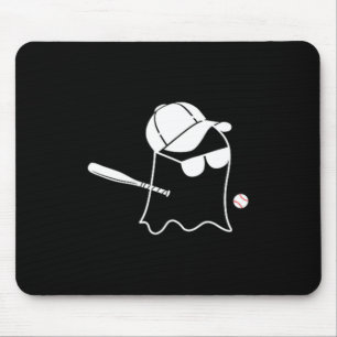 Tapis De Souris Déguisement de baseball fantôme Halloween Baseball