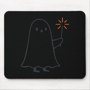Tapis De Souris Déguisement d'Halloween de fantôme effrayant tenan
