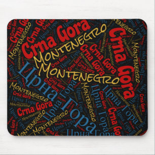 Tapis De Souris Delà Monténégro couleurs drapeau Patriotique
