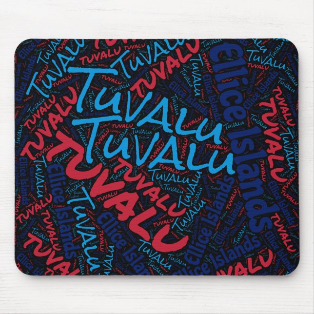 Tapis De Souris Delà Tuvalu couleurs drapeau Patriotique (Devant)