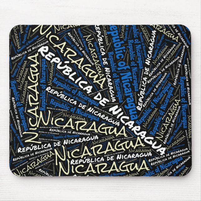 Tapis De Souris Délicieux Nicaragua couleurs drapeau Patriotique (Devant)