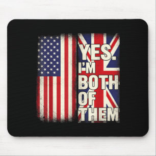 Tapis De Souris Demi-américain demi-britannique drapeau États-Unis