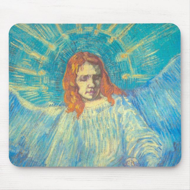 Tapis De Souris Demi-figure d'un ange par Vincent van Gogh (Devant)