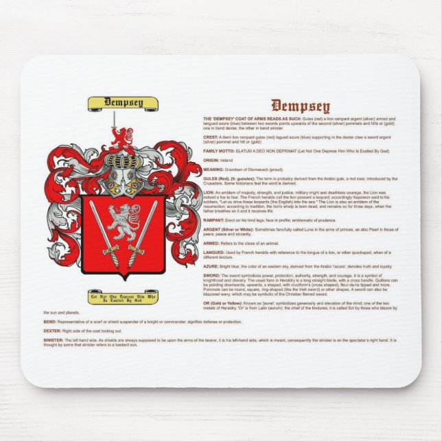 Tapis De Souris Dempsey (signification) (Devant)