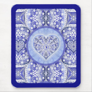 Tapis De Souris Dentelle en céramique Bleu de Grèce