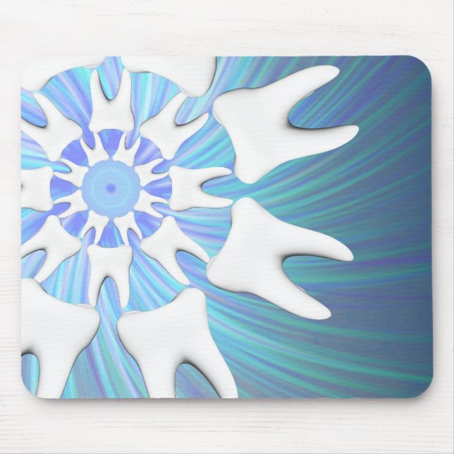Tapis De Souris Dentiste dentaire Mandala Design dentaire Mousepad (Devant)