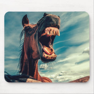 Tapis De Souris Dents de bouche du cheval Proximité animal de Chev