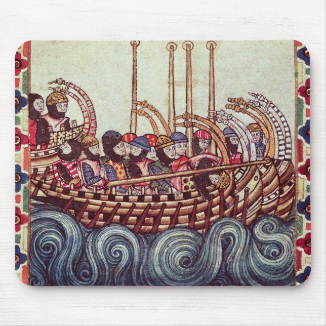 Tapis De Souris Départ d'un bateau pour les croisades, (Devant)