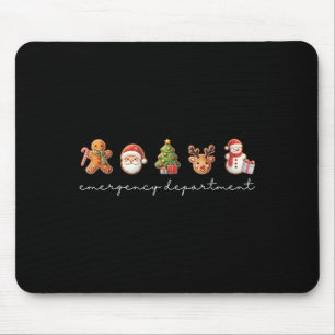 Tapis De Souris Département d'urgence Noël Ed Tech Infirmière Merr