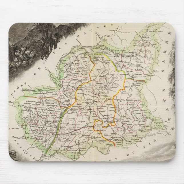Tapis De Souris Dept À Propos Des Basses Alpes (Devant)