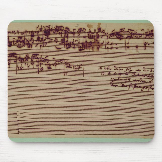 Tapis De Souris Dernière page de l'art de la fugue, 1740s (Devant)