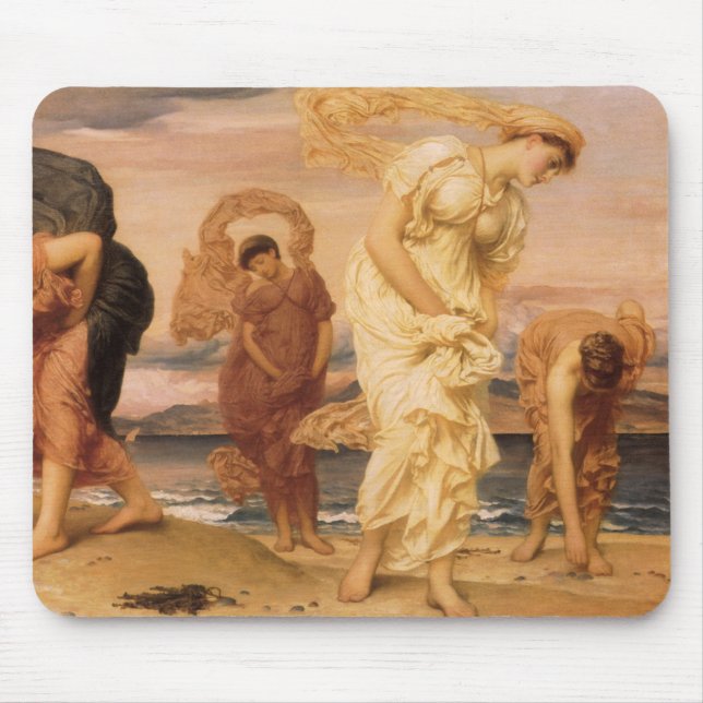 Tapis De Souris Des Filles Grecques Ramassent Des Galets Par Lord  (Devant)